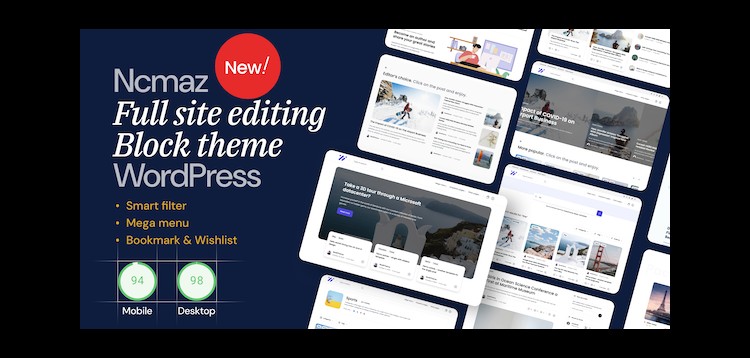 Item cover for download Ncmaz - News Magazine Full Site Editing WordPress Block Theme