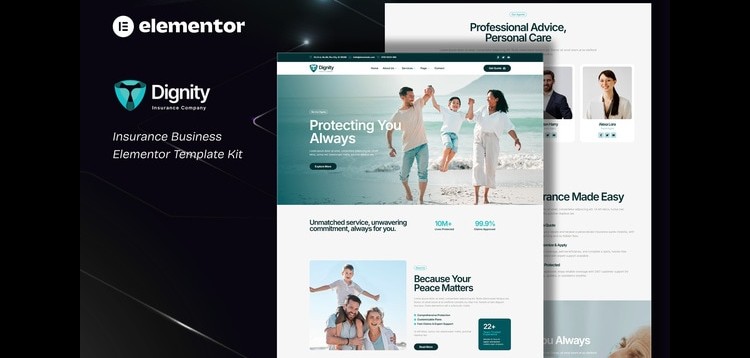 Item cover for download Dignity - Insurance Business Elementor Template Kit