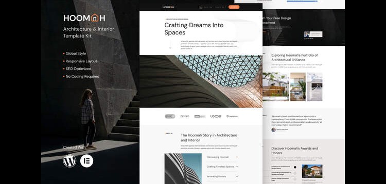Item cover for download Hoomah - Architecture & Design Interior Elementor Pro Template Kit