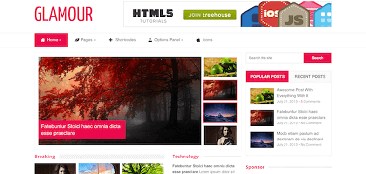Item cover for download MyThemeShop Glamour WordPress Theme
