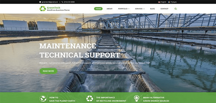 Item cover for download CreativeMarket - GreenTech - WordPress Business Theme