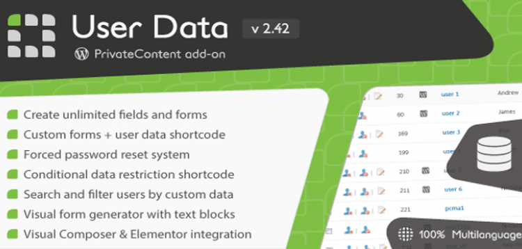 Item cover for download PrivateContent - User Data add-on